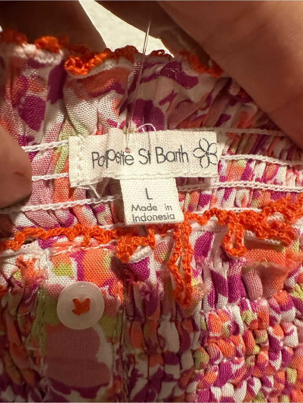 Poupette St. Barth Pink Floral Smocked Tie-Shoulder Midi Dress - Picture 4 of 11